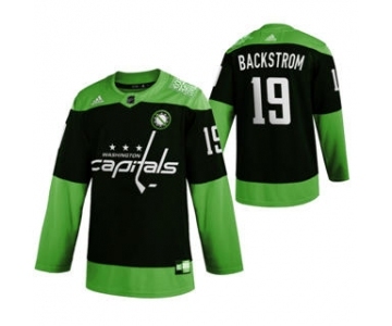 Men's Washington Capitals #19 Nicklas Backstrom Green Hockey Fight nCoV Limited Hockey Jersey