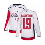 Men's Washington Capitals #19 Nicklas Backstrom White Road Stitched Hockey Jersey