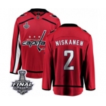 Men's Washington Capitals #2 Matt Niskanen Fanatics Branded Red Home Breakaway 2018 Stanley Cup Final NHL Jersey