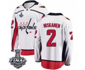 Men's Washington Capitals #2 Matt Niskanen Fanatics Branded White Away Breakaway 2018 Stanley Cup Final NHL Jersey