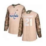 Men's Washington Capitals #21 Garnet Hathaway Adidas Authentic Veterans Day Practice Jersey - Camo