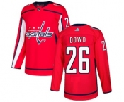 Men's Washington Capitals #26 Nic Dowd Adidas Authentic Home Jersey - Red