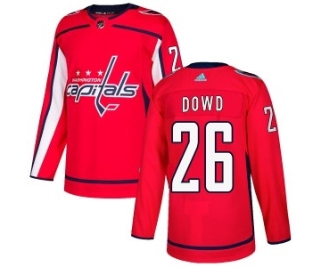 Men's Washington Capitals #26 Nic Dowd Adidas Authentic Home Jersey - Red