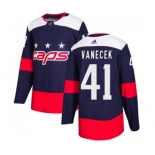 Men's Washington Capitals #41 Vitek Vanecek Adidas Authentic 2018 Stadium Series Jersey - Navy Blue