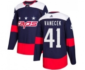 Men's Washington Capitals #41 Vitek Vanecek Adidas Authentic 2018 Stadium Series Jersey - Navy Blue