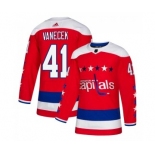 Men's Washington Capitals #41 Vitek Vanecek Adidas Authentic Alternate Jersey - Red