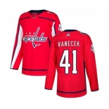 Men's Washington Capitals #41 Vitek Vanecek Adidas Authentic Home Jersey - Red