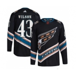 Men's Washington Capitals #43 Tom Wilson Black 2022-23 Reverse Retro Stitched Jersey