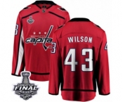 Men's Washington Capitals #43 Tom Wilson Fanatics Branded Red Home Breakaway 2018 Stanley Cup Final NHL Jersey