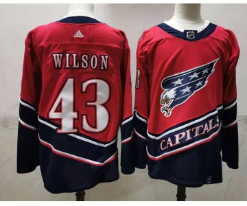 Men's Washington Capitals #43 Tom Wilson Red Retro 2020 Hockey Jersey