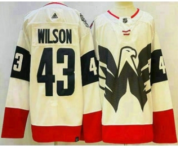 Men's Washington Capitals #43 Tom Wilson White 2023 Stadium Series Stitched Jersey