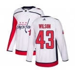 Men's Washington Capitals #43 Tom Wilson White Road Stitched Hockey Jersey