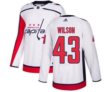 Men's Washington Capitals #43 Tom Wilson White Road Stitched Hockey Jersey