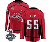 Men's Washington Capitals #55 Aaron Ness Fanatics Branded Red Home Breakaway 2018 Stanley Cup Final NHL Jersey