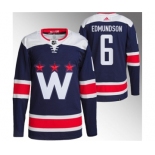 Men's Washington Capitals #6 Joel Edmundson Navy Stitched Jersey