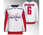 Men's Washington Capitals #6 Joel Edmundson White Stitched Jersey