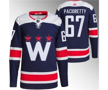 Men's Washington Capitals #67 Max Pacioretty Navy Stitched Jersey