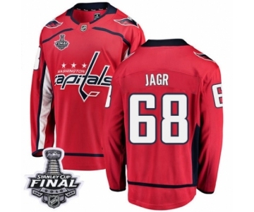 Men's Washington Capitals #68 Jaromir Jagr Fanatics Branded Red Home Breakaway 2018 Stanley Cup Final NHL Jersey