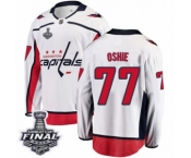 Men's Washington Capitals #77 T.J. Oshie Fanatics Branded White Away Breakaway 2018 Stanley Cup Final NHL Jersey