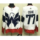 Men's Washington Capitals #77 TJ Oshie White 2023 Stadium Series Authentic Jersey