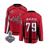 Men's Washington Capitals #79 Nathan Walker Fanatics Branded Red Home Breakaway 2018 Stanley Cup Final NHL Jersey