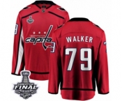 Men's Washington Capitals #79 Nathan Walker Fanatics Branded Red Home Breakaway 2018 Stanley Cup Final NHL Jersey