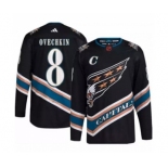 Men's Washington Capitals #8 Alex Ovechkin Black 2022-23 Reverse Retro Stitched Jersey