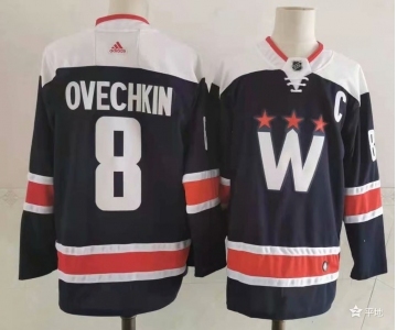 Men's Washington Capitals #8 Alex Ovechkin NEW Navy Blue Adidas Stitched NHL Jersey