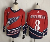 Men's Washington Capitals #8 Alex Ovechkin Red Retro 2020 Hockey Jersey