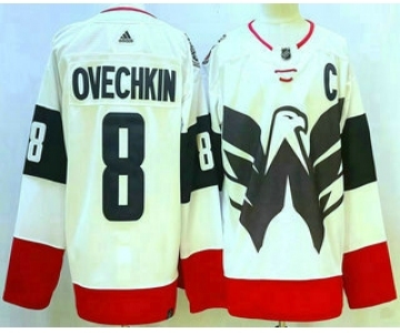 Men's Washington Capitals #8 Alex Ovechkin White 2023 Stadium Series Authentic Jersey