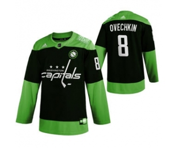 Men's Washington Capitals #8 Alexander Ovechkin Green Hockey Fight nCoV Limited Hockey Jersey