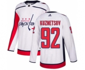 Men's Washington Capitals #92 Evgeny Kuznetsov White Road Stitched Hockey Jersey