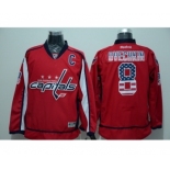 NHL Washington Capitals #8 alex Ovechkin national Usa flag red jerseys