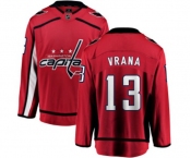 Washington Capitals #13 Jakub Vrana Fanatics Branded Red Home Breakaway NHL Jersey