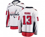 Washington Capitals #13 Jakub Vrana Fanatics Branded White Away Breakaway NHL Jersey