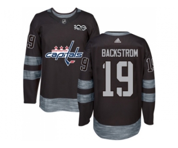 Washington Capitals #19 Nicklas Backstrom Black 1917-2017 100th Anniversary Stitched NHL Jersey