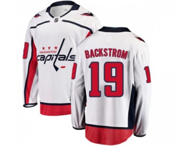 Washington Capitals #19 Nicklas Backstrom Fanatics Branded White Away Breakaway NHL Jersey