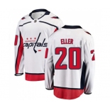 Washington Capitals #20 Lars Eller Fanatics Branded White Away Breakaway NHL Jersey