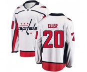 Washington Capitals #20 Lars Eller Fanatics Branded White Away Breakaway NHL Jersey