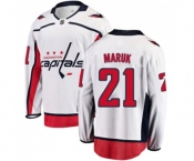 Washington Capitals #21 Dennis Maruk Fanatics Branded White Away Breakaway NHL Jersey