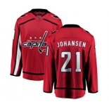 Washington Capitals #21 Lucas Johansen Fanatics Branded Red Home Breakaway NHL Jersey