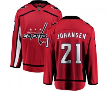 Washington Capitals #21 Lucas Johansen Fanatics Branded Red Home Breakaway NHL Jersey