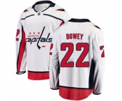 Washington Capitals #22 Madison Bowey Fanatics Branded White Away Breakaway NHL Jersey