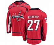 Washington Capitals #27 Alexander Alexeyev Fanatics Branded Red Home Breakaway NHL Jersey