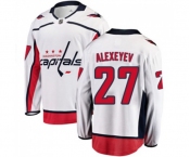 Washington Capitals #27 Alexander Alexeyev Fanatics Branded White Away Breakaway NHL Jersey