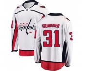 Washington Capitals #31 Philipp Grubauer Fanatics Branded White Away Breakaway NHL Jersey