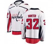 Washington Capitals #32 Dale Hunter Fanatics Branded White Away Breakaway NHL Jersey