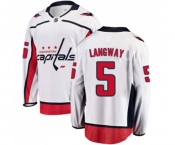 Washington Capitals #5 Rod Langway Fanatics Branded White Away Breakaway NHL Jersey