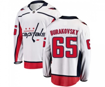 Washington Capitals #65 Andre Burakovsky Fanatics Branded White Away Breakaway NHL Jersey