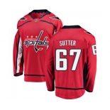 Washington Capitals #67 Riley Sutter Fanatics Branded Red Home Breakaway NHL Jersey